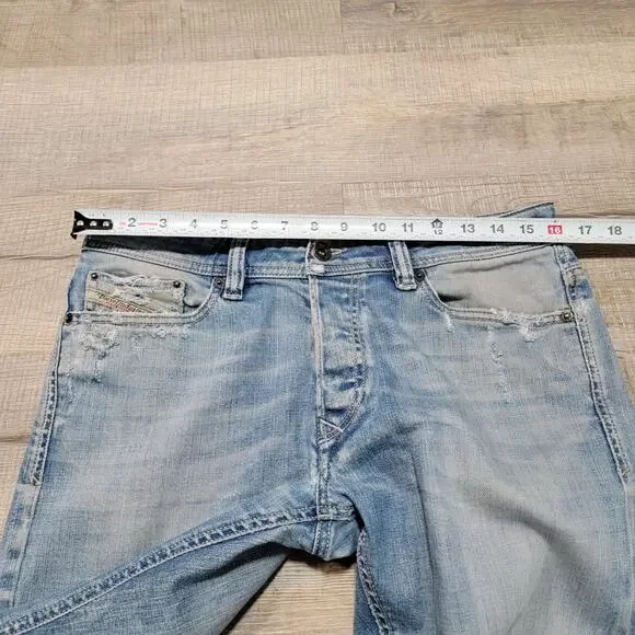 Diesel Light Blue Straight Men's Jeans - Picture 8 of 14